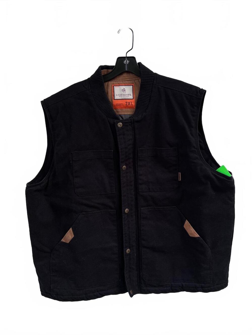 Legendary Whitetails Men's Quilted Cotton Vest 2XL Black